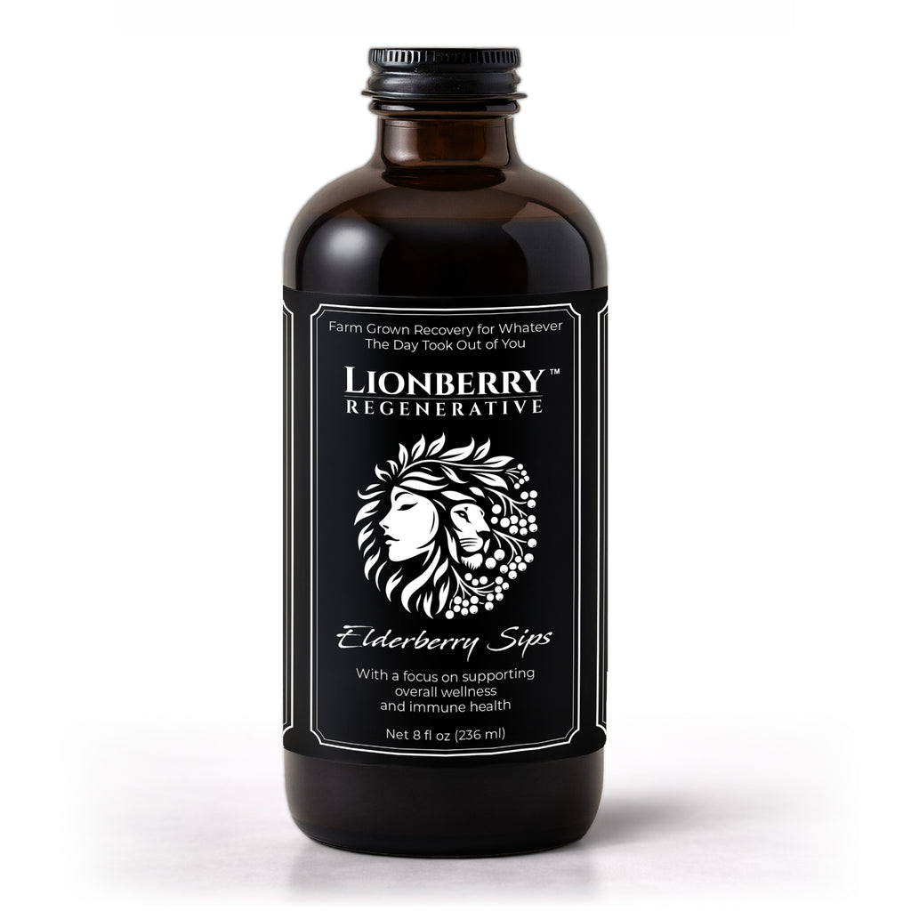 LIONBERRY REGENERATIVE Elderberry Sips – 8 oz