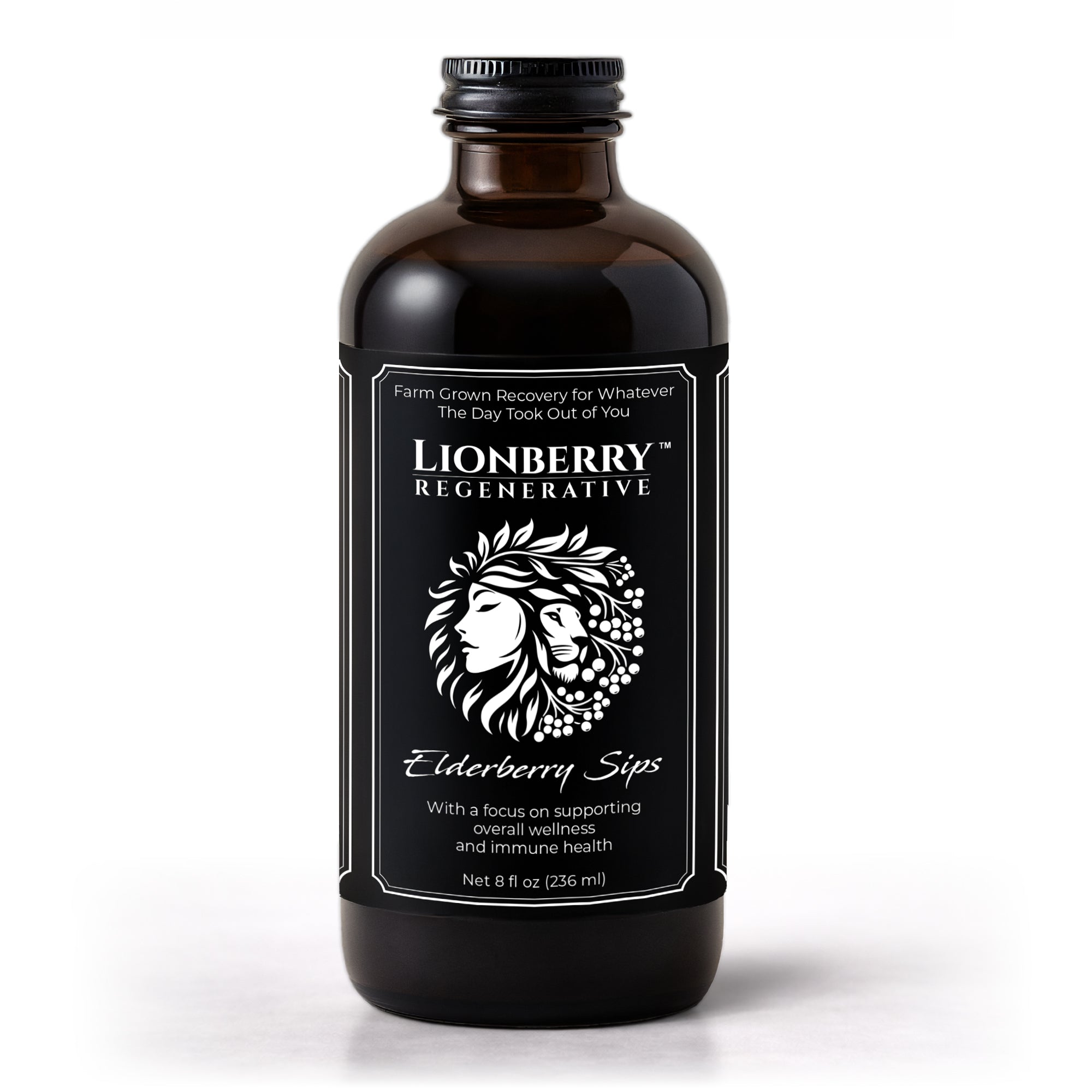 LIONBERRY REGENERATIVE Elderberry Sips – 8 oz