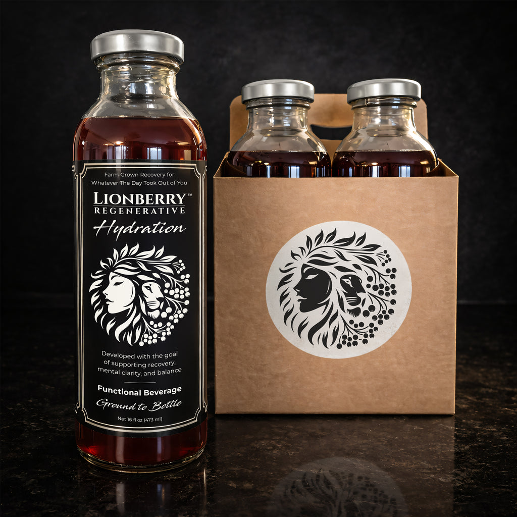 LIONBERRY REGENERATIVE Hydration – Functional Recovery Beverage (16 oz) - 4-pack