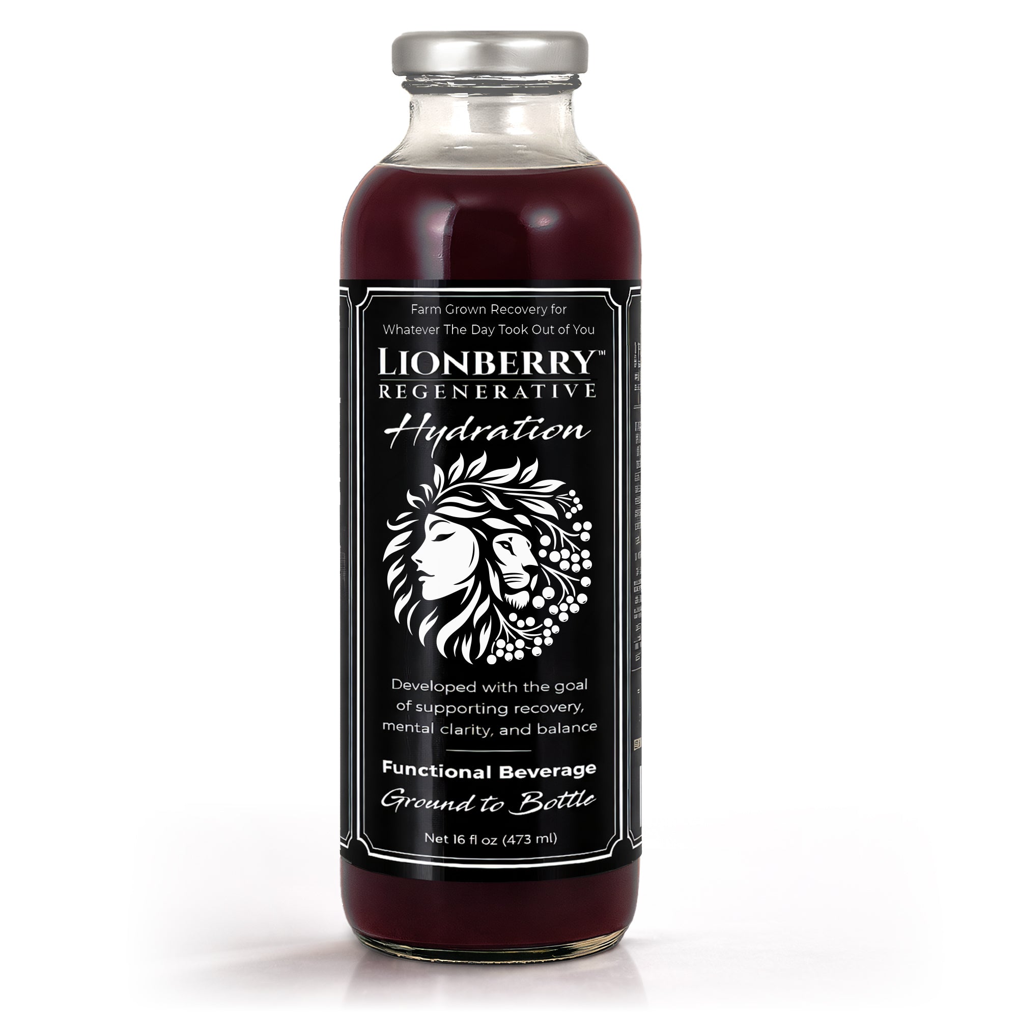 LIONBERRY REGENERATIVE Hydration – Functional Recovery Beverage (16 oz) - 4-pack